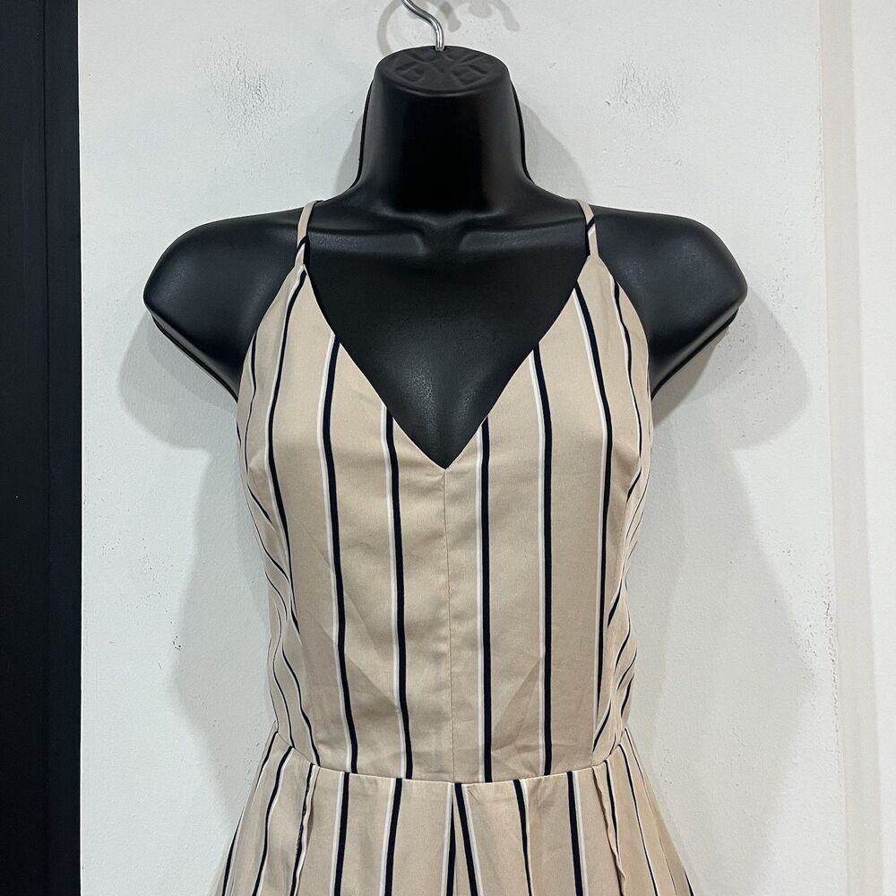 Dee Elly Striped Tie Back Jumpsuit Size Small Resort Summer